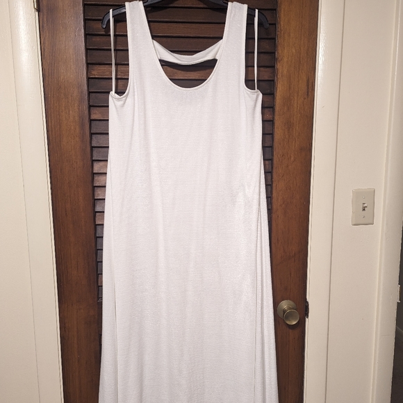 GAP cream colored floor length dress in extra large - Picture 4 of 7